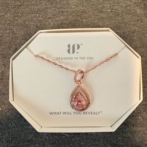 Radiant Pink Pendant Necklace with Intricate Detailing